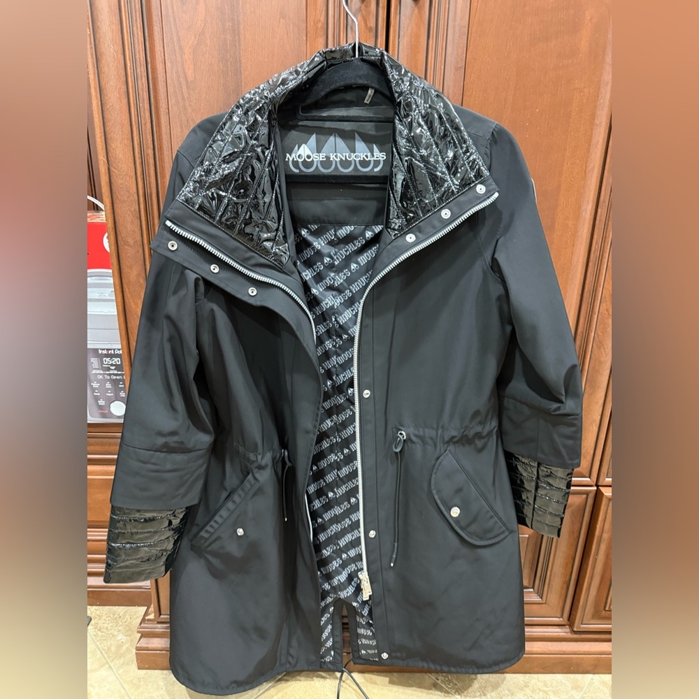 Moose Knuckles Black Quilted Jacket